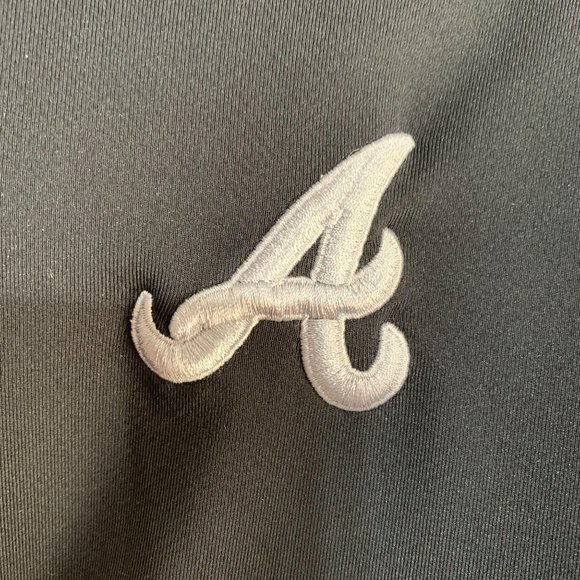 Nike Black Braves Dri-Fit Quarter Zip Hoodie M - Picture 4 of 6